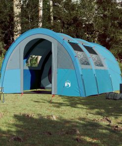 Tenda Da Campeggio A Tunnel Per 4 Persone Blu Impermeabile