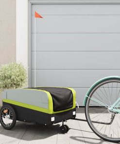 Rimorchio Da Bici Nero E Verde 45 Kg In Ferro