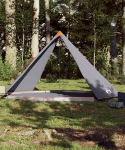 Tenda Familiare Tipi 8 Persone Grigia E Arancione Impermeabile