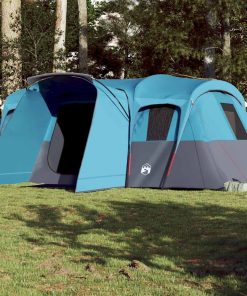 Tenda Familiare A Tunnel Per 16 Persone Blu Impermeabile
