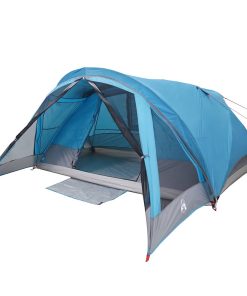 Tenda Da Campeggio A Cabina Per 4 Persone Blu Impermeabile