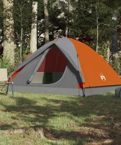 Tenda Da Campeggio A Cupola 6 Persone Arancione Impermeabile