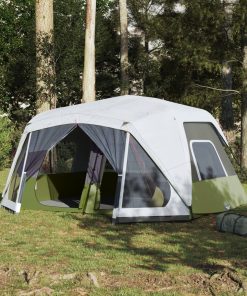Tenda Famiglia Con Led 10 Persone Verde Chiaro Rilascio Rapido