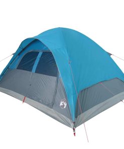 Tenda Da Campeggio A Cupola Per 4 Persone Blu Impermeabile