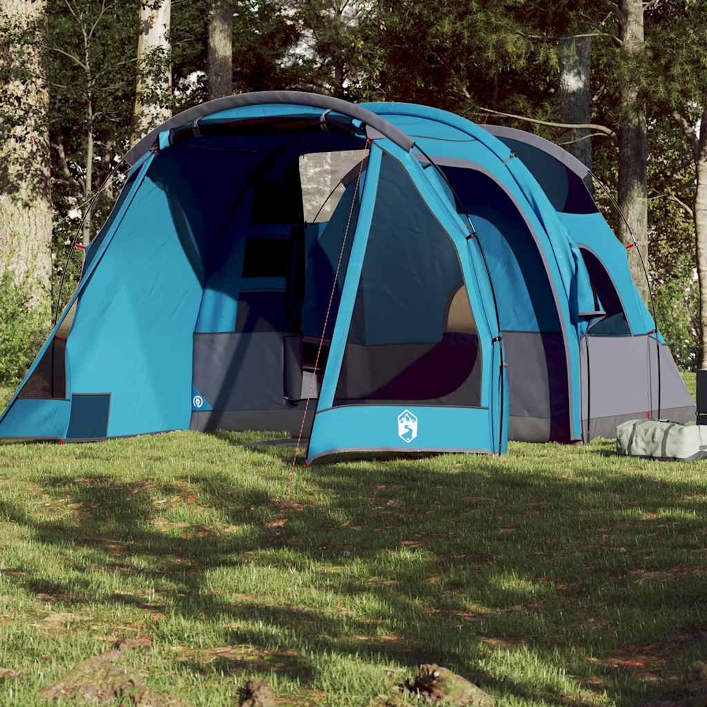 Tenda Da Campeggio A Tunnel Per 4 Persone Blu Impermeabile