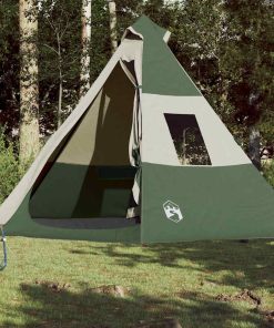 Tenda Da Campeggio Tipi Per 7 Persone Verde Impermeabile