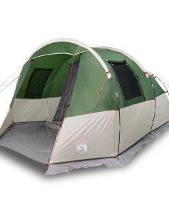Tenda Da Campeggio A Tunnel Per 4 Persone Verde Impermeabile