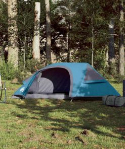 Tenda Da Campeggio A Cupola Per 1 Persona Blu Impermeabile