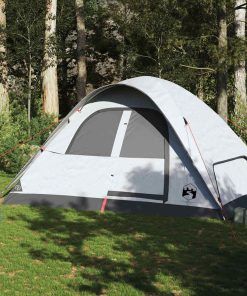 Tenda Familiare A Cupola 6 Persone Bianca Tessuto Impermeabile
