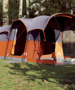Tenda Familiare A Tunnel 8persone Grigia Arancione Impermeabile