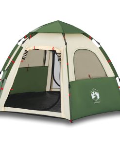 Tenda Da Campeggio Cabina 4 Persone Verde A Rilascio Rapido