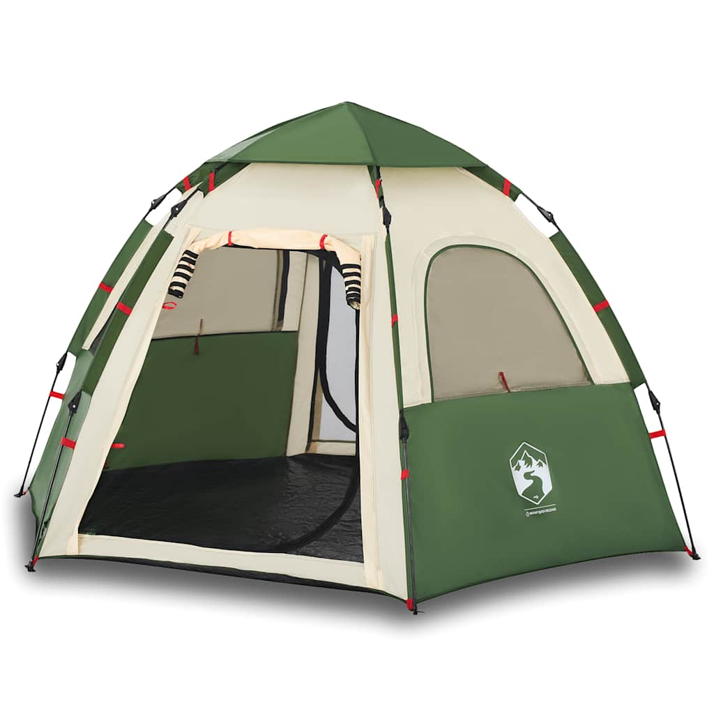 Tenda Da Campeggio Cabina 4 Persone Verde A Rilascio Rapido
