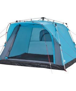Tenda Da Campeggio Cabina 4 Persone Blu A Rilascio Rapido