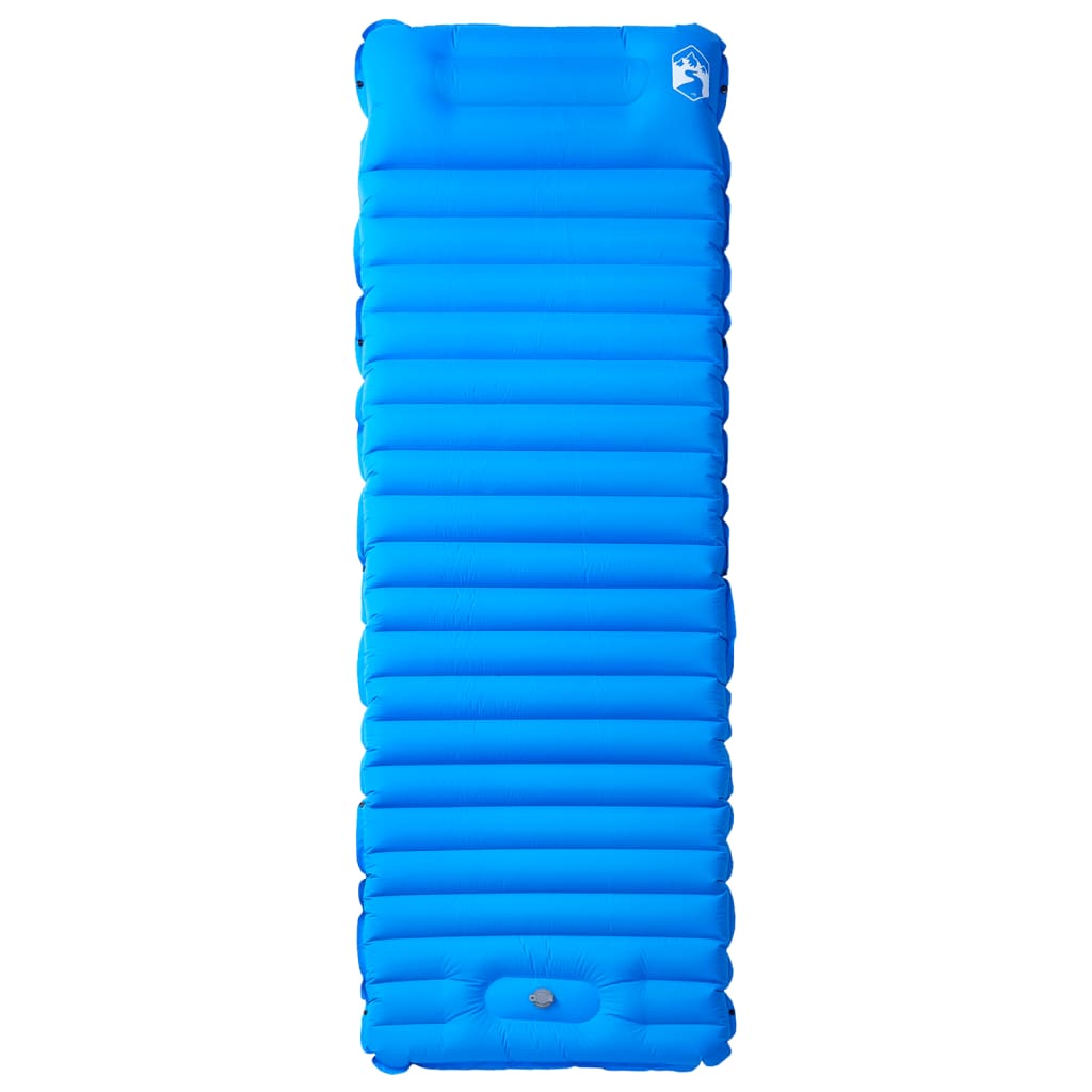 Materasso Da Campeggio Autogonfiabile Con Cuscini 1 Persona Blu - Image 2