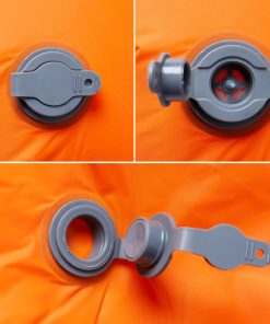 Materasso Campeggio Gonfiabile Con Cuscino 1 Persona Arancione