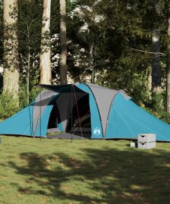 Tenda Da Campeggio A Cupola Per 4 Persone Blu Impermeabile