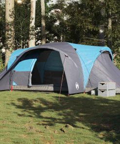 Tenda Da Campeggio A Cupola Per 4 Persone Blu Impermeabile
