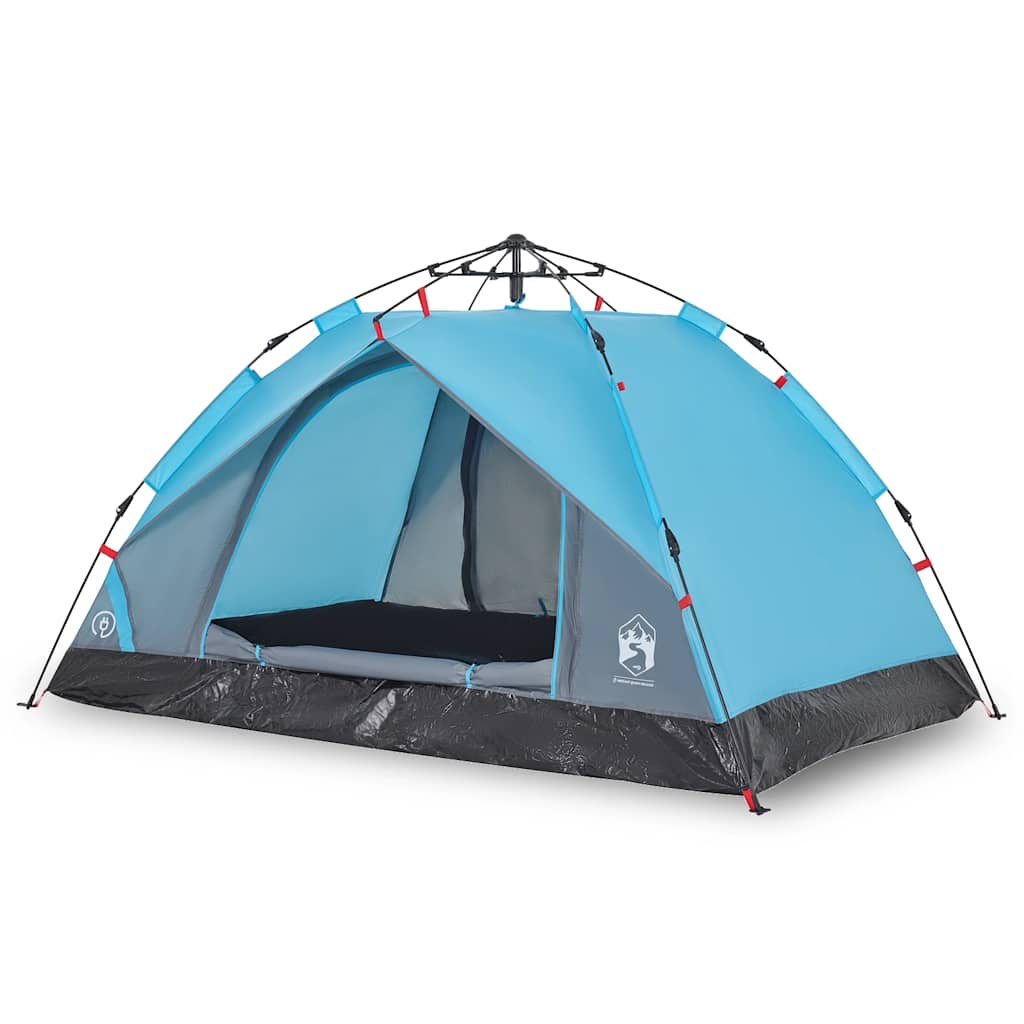 Tenda A Cupola Da Campeggio 3 Persone Blu A Rilascio Rapido