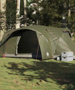 Tenda Familiare A Cupola 6 Persone Verde Oliva Impermeabile