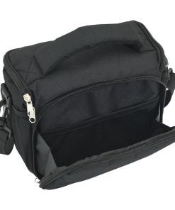 Borsa Fotocamera Con Coperta Impermeabile Nera Tessuto Oxford