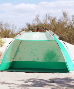 Tenda Da Spiaggia 2 Persone Verde Rilascio Rapido Impermeabile