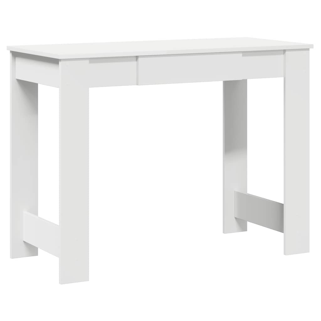 Scrivania Bianca 100x45x75 Cm In Legno Multistrato - Image 3