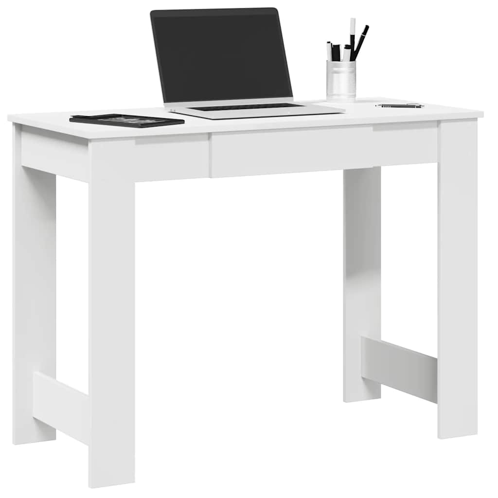 Scrivania Bianca 100x45x75 Cm In Legno Multistrato - Image 4
