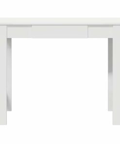 Scrivania Bianca 100x45x75 Cm In Legno Multistrato