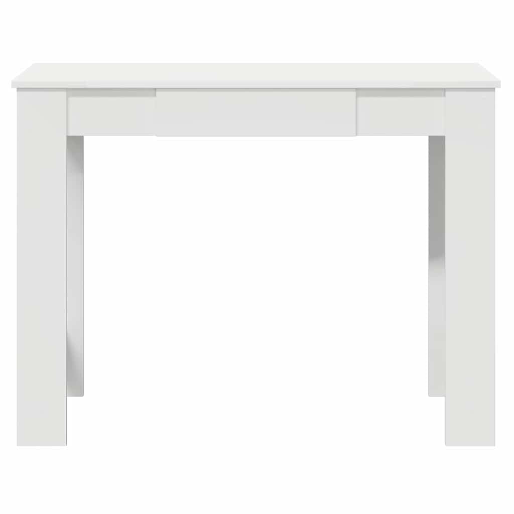 Scrivania Bianca 100x45x75 Cm In Legno Multistrato