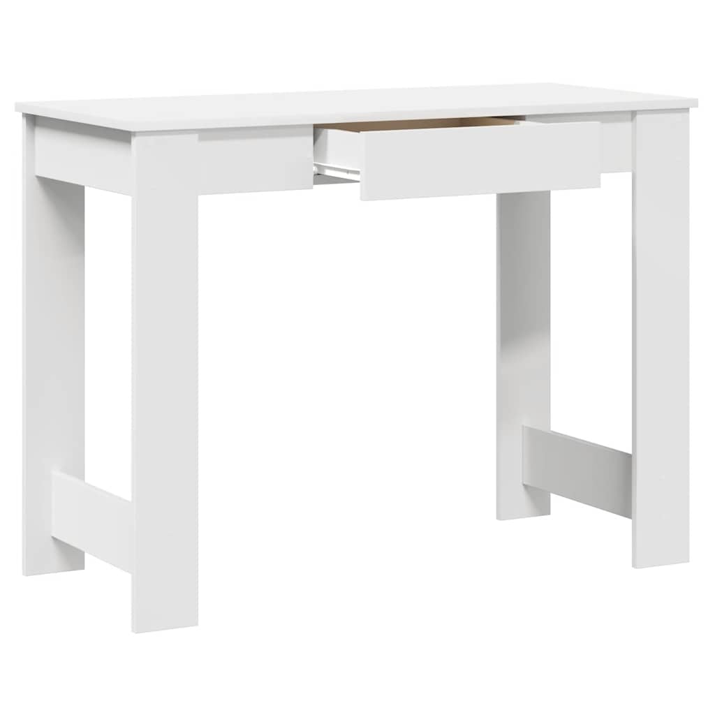 Scrivania Bianca 100x45x75 Cm In Legno Multistrato - Image 6