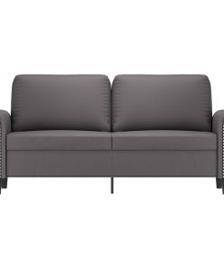 Divano A 2 Posti Grigio 140 Cm In Similpelle