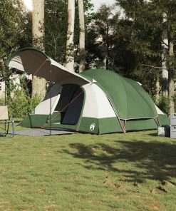 Tenda Familiare A Tunnel Per 8 Persone Verde Impermeabile