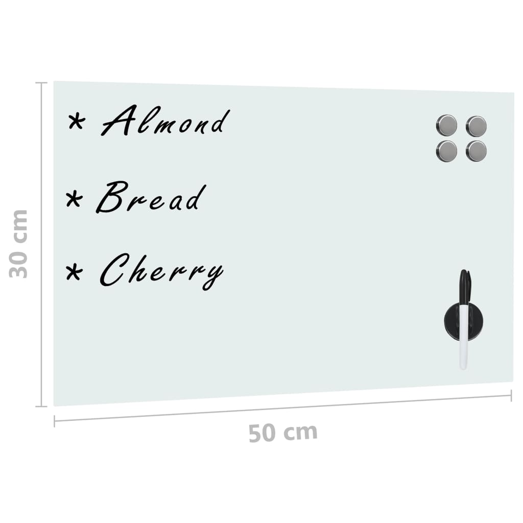 Lavagna Magnetica A Parete In Vetro 50x30 cm - Image 4