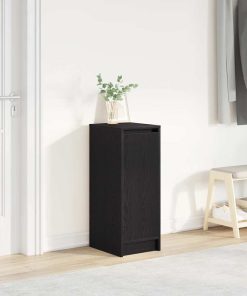 Scarpiera Rovere Nero 29,5x34x76 Cm In Legno Multistrato