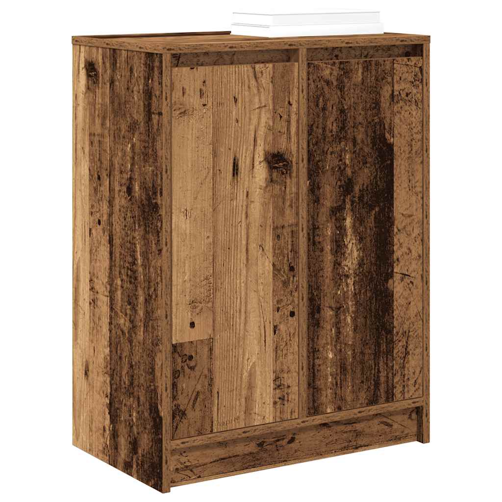 Scarpiera Legno Antico 57x34x76 Cm In Legno Multistrato