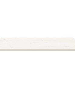 Piano Scrivania Bianco 100x60x2,5 Cm In Legno Massello Di Pino