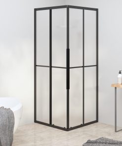 Cabina Doccia Esg Smerigliato 70x70x180 Cm Nera