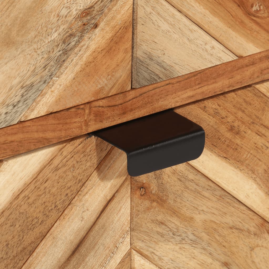 Mobile Da Bagno 40x30x100 Cm Legno Massello Di Acacia E Ferro - Image 6