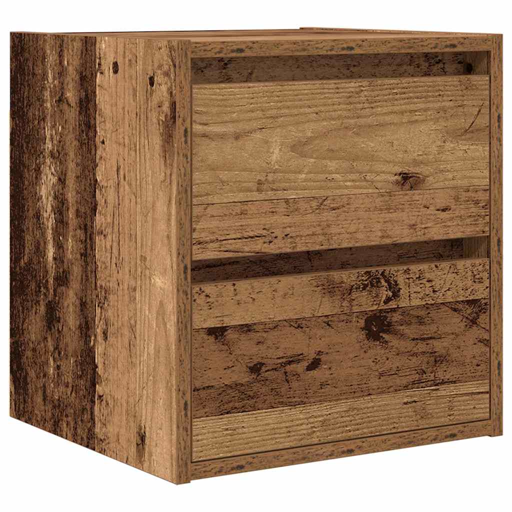 Comodino A Muro Legno Antico 38x34x40 cm - Image 4