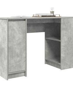 Scrivania Grigio Cemento 120x42x76 Cm In Legno Multistrato