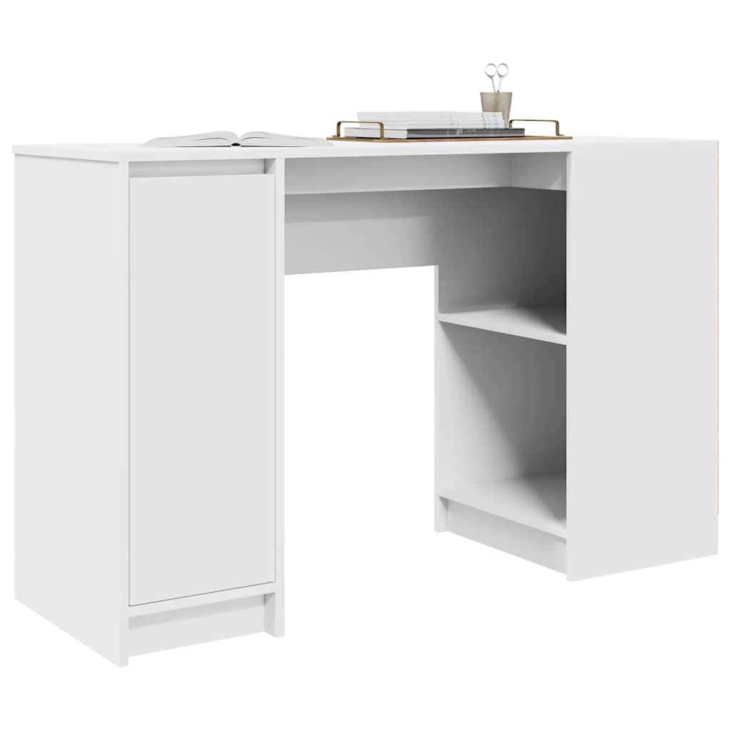 Scrivania Bianca 120x42x76 Cm In Legno Multistrato - Image 3