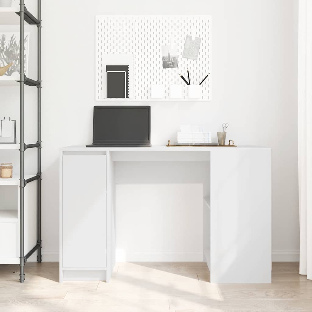 Scrivania Bianca 120x42x76 Cm In Legno Multistrato - Image 2