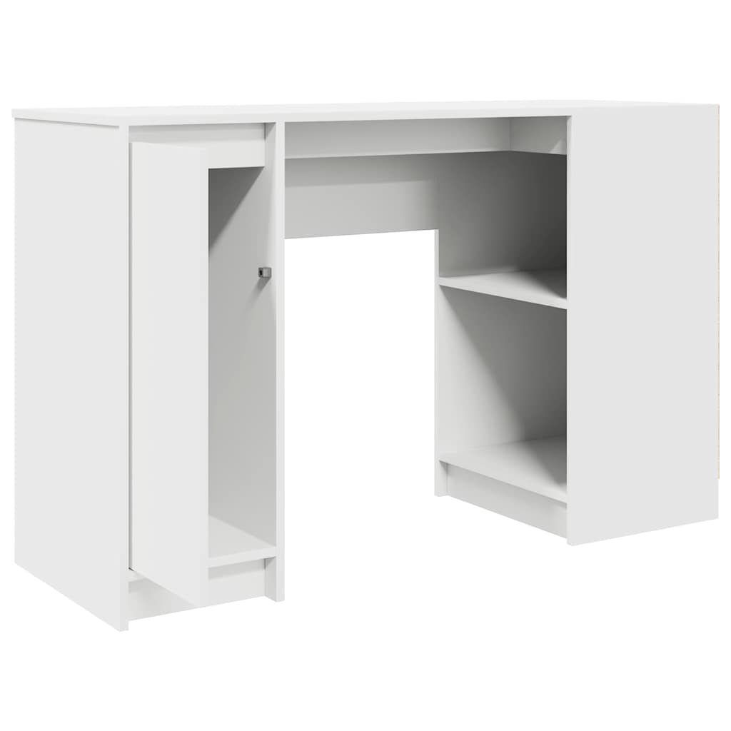 Scrivania Bianca 120x42x76 Cm In Legno Multistrato - Image 4