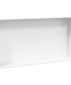 Nicchia Per Doccia Bianco Opaco 62x32x9cm In Acciaio Inox