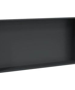 Nicchia Per Doccia Nero Opaco 62x32x9cm In Acciaio Inox