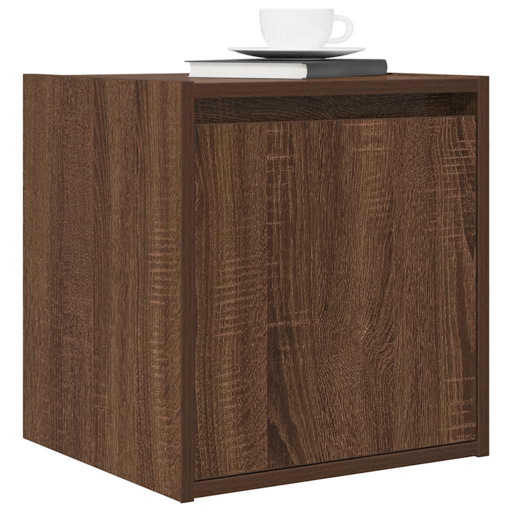 Comodino A Muro Rovere Marrone 38x34x40 cm
