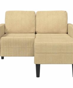 Divano 2 Posti Con Chaise A L Verde Grigio 125 Cm Lino