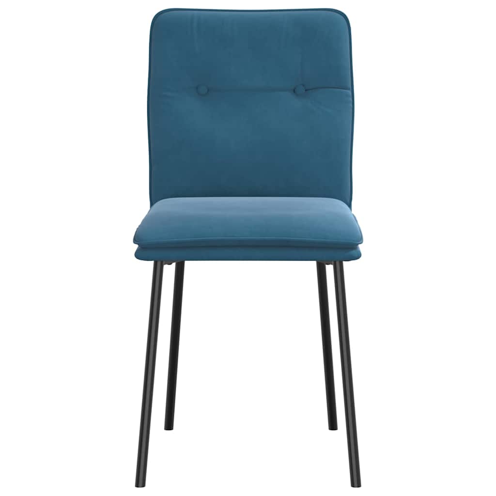 Sedie Da Pranzo 2 Pz Blu In Velluto