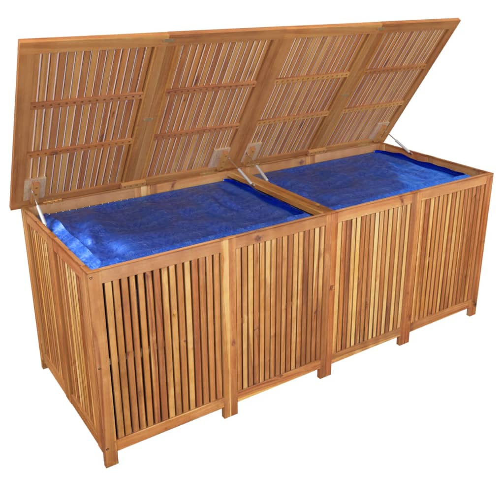 Contenitore Da Giardino 200x80x75cm In Legno Massello Di Acacia