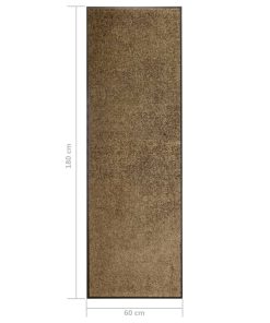 Zerbino Lavabile Marrone 60x180 cm